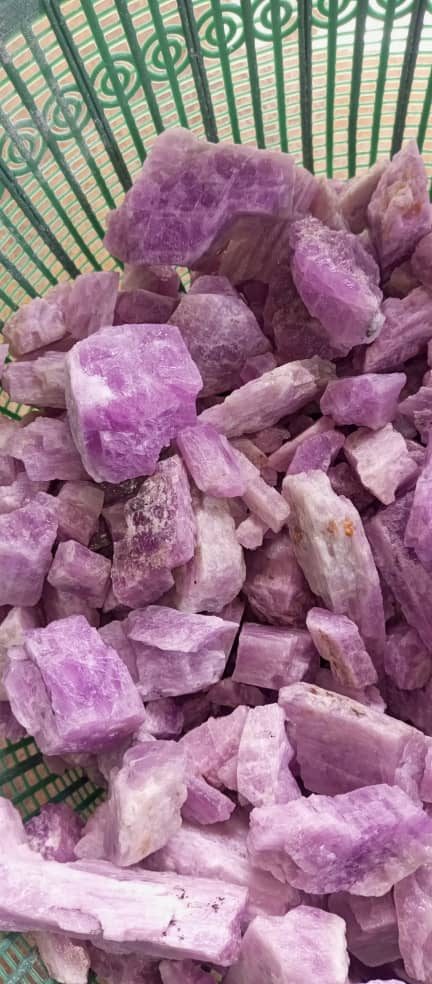 Kunzite (pink spodumene, a lithium mineral)